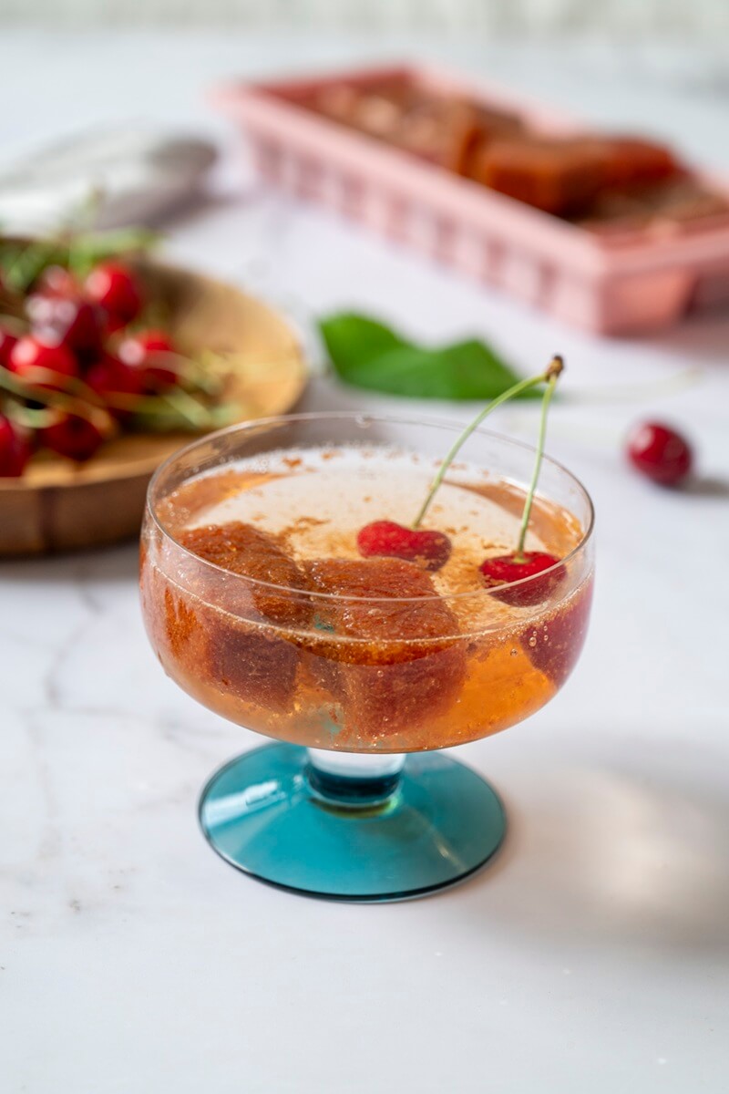 Kirsch-Vanille-Eiswürfel
