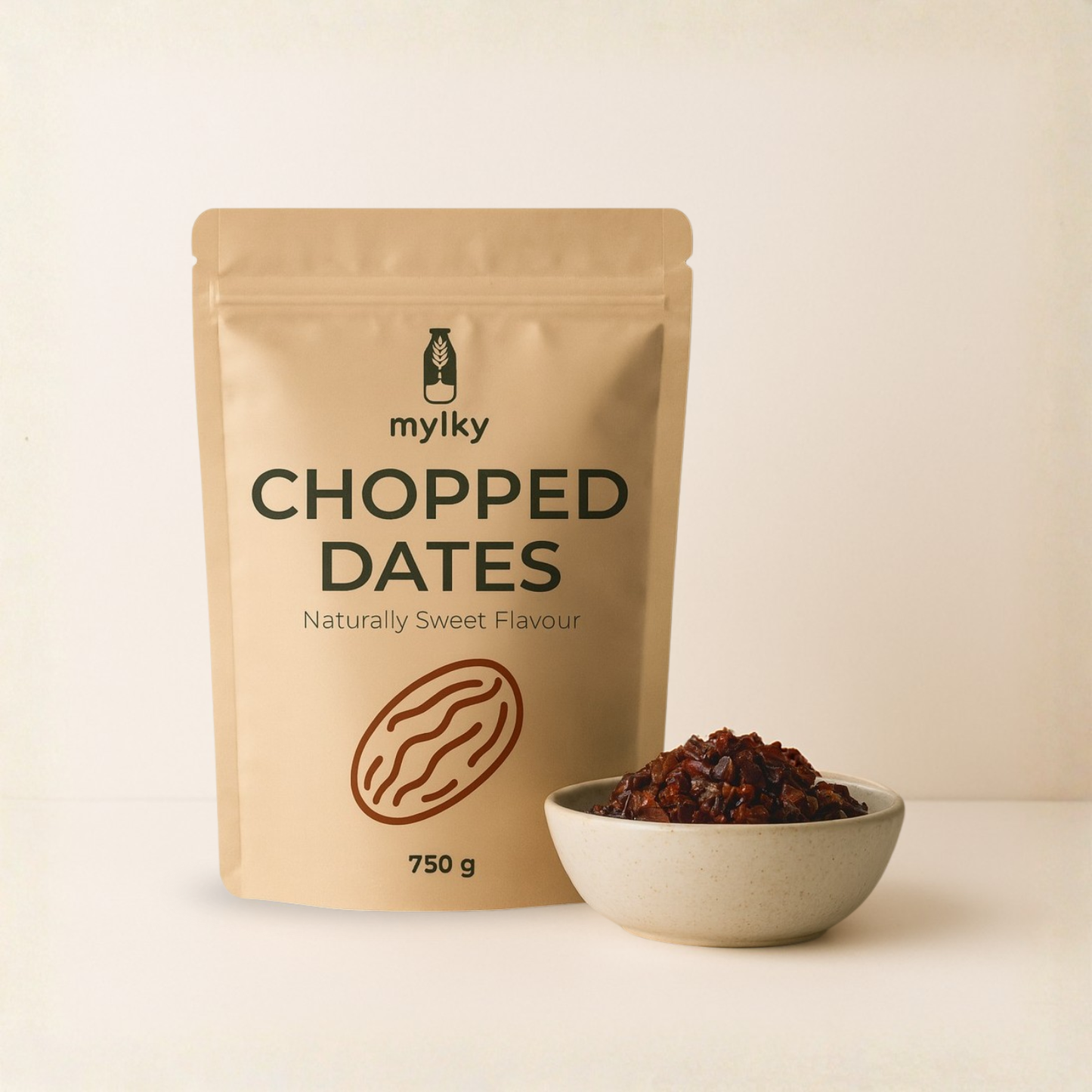 Mylky gehackte Datteln